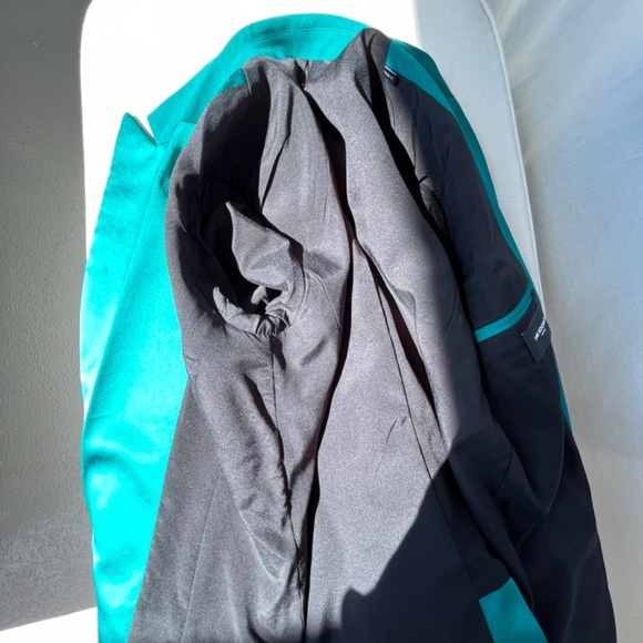 The Kooples (1) deep turquoise satiny blazer, EUC (Small) - Picture 8 of 16